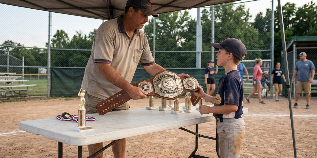 Young players competing in a local summer sports tournament while aiming to improve their skills and dominate unofficial youth league competitions.