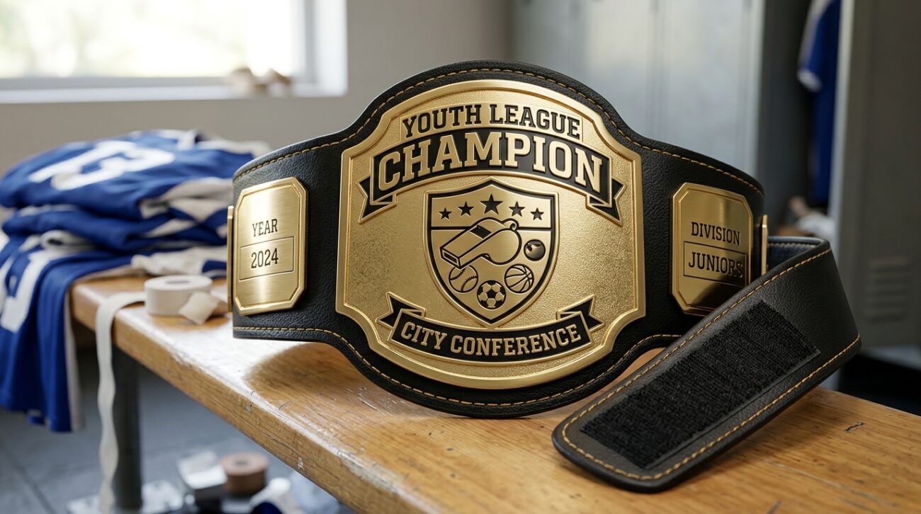 Custom Sports Championship Belts for Youth League MVP Recognition 2 Youth league belts championship … 202606261344 Sunt Championship Belts